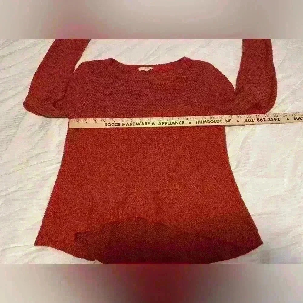 Eileen Fisher Women's Medium Sweater Burnt Orange Chunky Knit Crop NO SIZE TAG - Picture 3 of 8